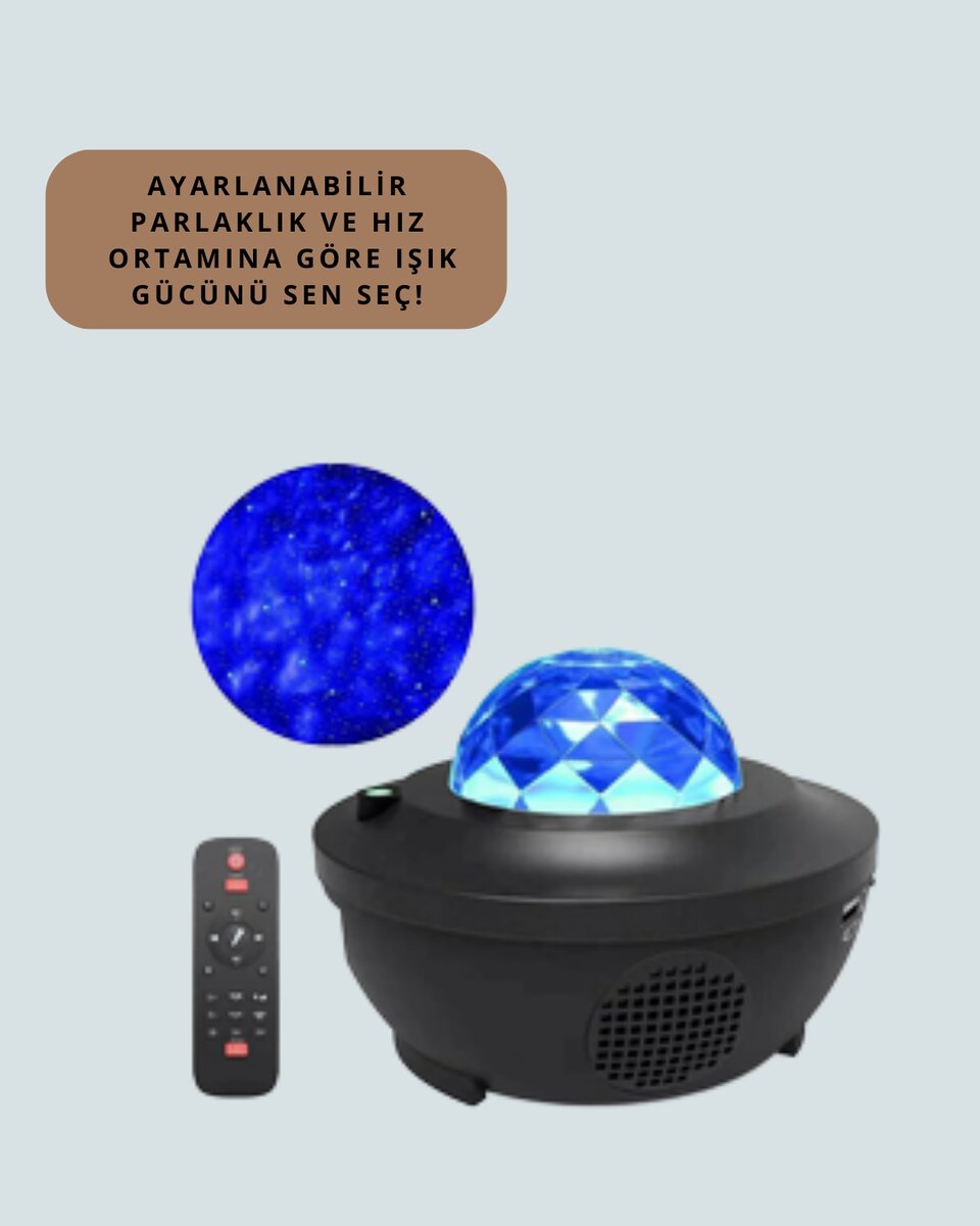Bluetooth & USB Müzik Çalar Gece Lambası – 50 m² Kapsama Uzaktan Kumanda 4 Bluetooth & USB Müzik Çalar Gece Lambası – 50 m² Kapsama Uzaktan Kumanda - Görsel 4