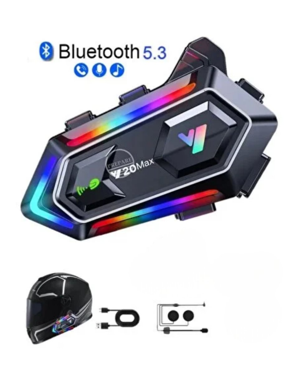 IPX6 Su Geçirmez Intercom 1000m Bağlantı 1000mAh Batarya RGB Işıklı 4 IPX6 Su Geçirmez Intercom 1000m Bağlantı 1000mAh Batarya RGB Işıklı - Görsel 4
