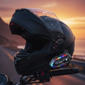 Haydiburaya 7 16 Mod RGB Işıklı Motosiklet Intercom Çift Telefon Destekli