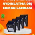 Montajlı Güneş Enerjili Duvar Tipi Aydınlatma – 8 Saat Çalışma Süresi