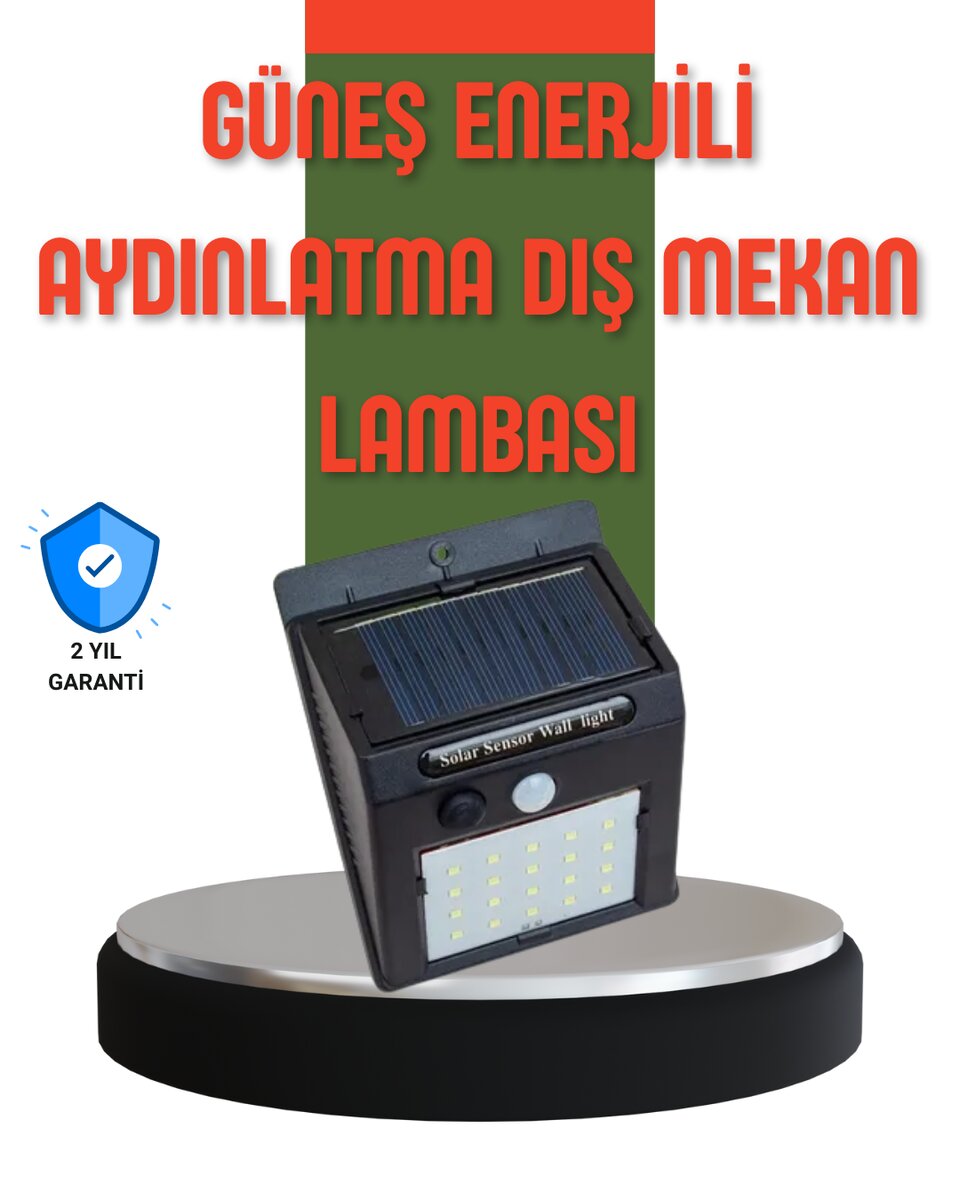 Hareket Sensörlü Güneş Enerjili Dış Mekan LED Lamba 100/144 LED 1 Hareket Sensörlü Güneş Enerjili Dış Mekan LED Lamba 100/144 LED