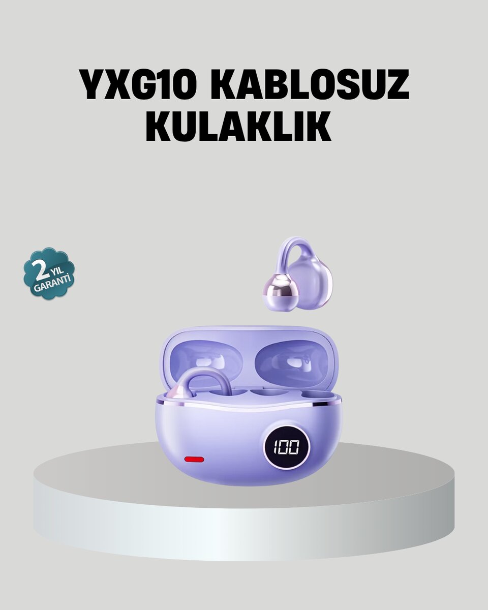 Kulak Arkası Klipsli Bluetooth Kulaklık YXG10 Silikon Malzemeli Ergonomik 1 Kulak Arkası Klipsli Bluetooth Kulaklık YXG10 Silikon Malzemeli Ergonomik