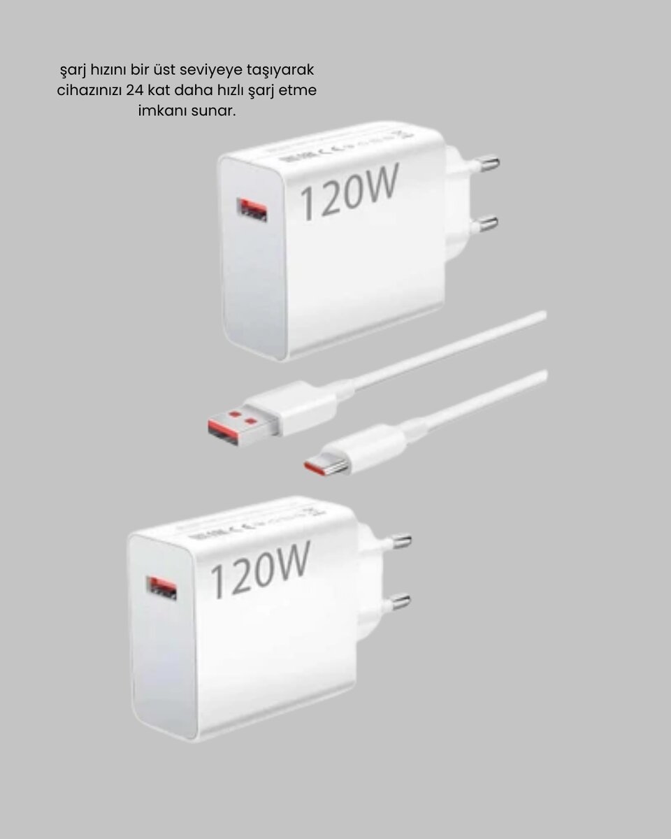 120W Ultra Hızlı Şarj Adaptörü USB-C Destekli Güçlü Şarj Teknolojisi 4 120W Ultra Hızlı Şarj Adaptörü USB-C Destekli Güçlü Şarj Teknolojisi - Görsel 4