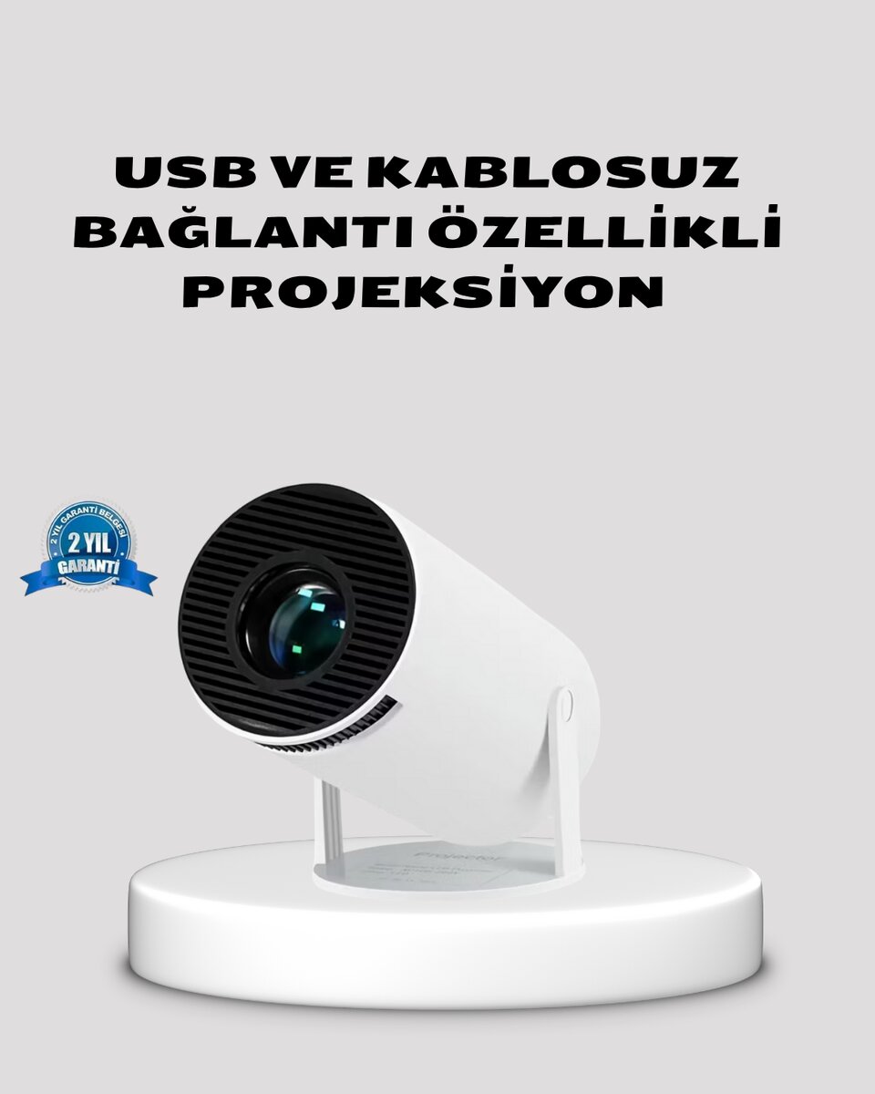 HDMI USB Bağlantılı 4K Destekli Taşınabilir Projeksiyon Cihazı 1 HDMI USB Bağlantılı 4K Destekli Taşınabilir Projeksiyon Cihazı