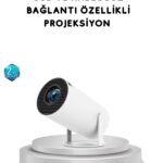Full HD 4K Uyumlu Projeksiyon Cihazı 130 İnç Geniş Ekran Destekli