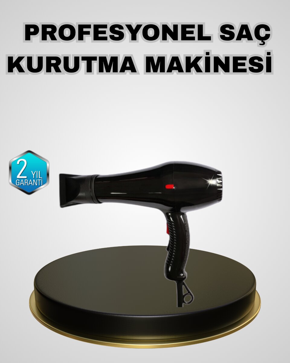 Profesyonel 2200W Fön Makinesi Soğuk Sıcak Üflemeli İki Kademeli 1 Profesyonel 2200W Fön Makinesi Soğuk Sıcak Üflemeli İki Kademeli