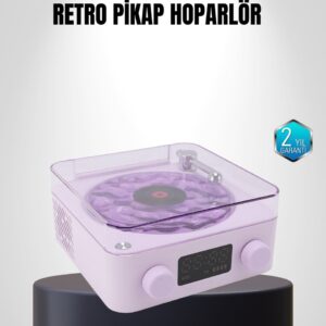 Bluetooth Retro Pikap Hoparlör 360 Derece Ses Projektörlü Gece Lambası Çok Fonksiyonlu