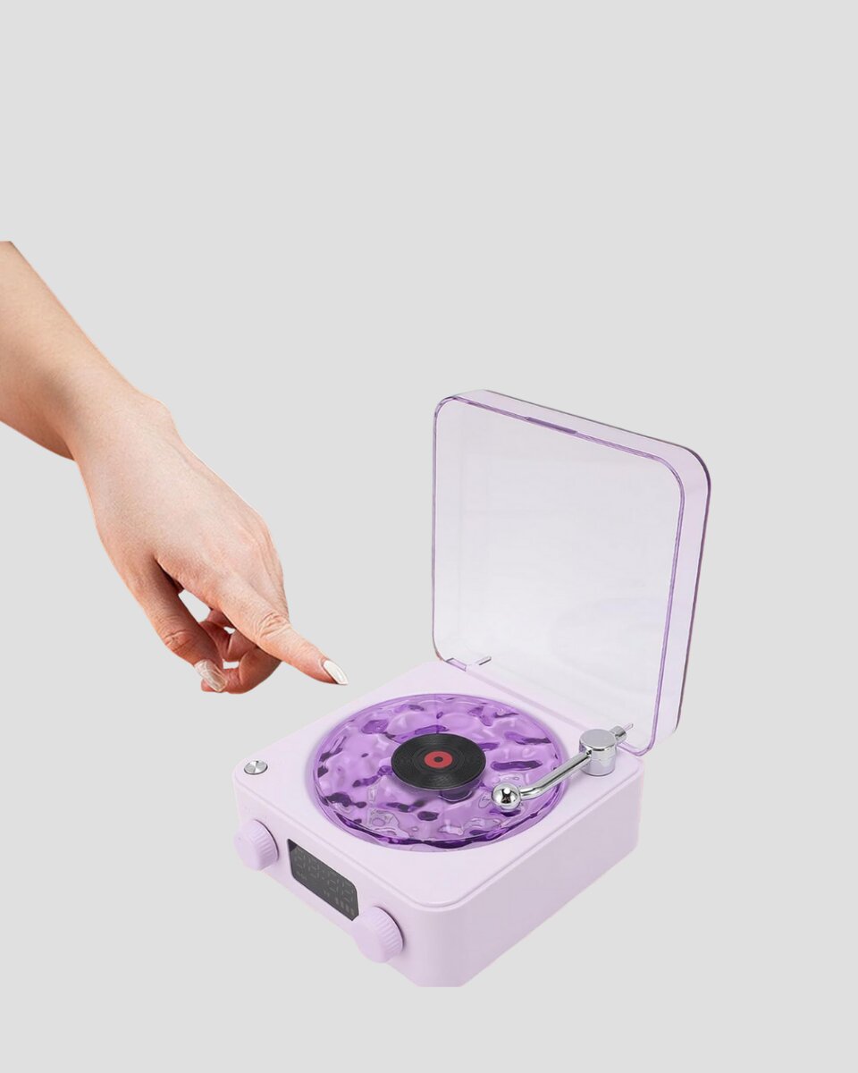 Bluetooth Retro Pikap Hoparlör 360 Derece Ses Projektörlü Gece Lambası Çok Fonksiyonlu 4 Bluetooth Retro Pikap Hoparlör 360 Derece Ses Projektörlü Gece Lambası Çok Fonksiyonlu - Görsel 4