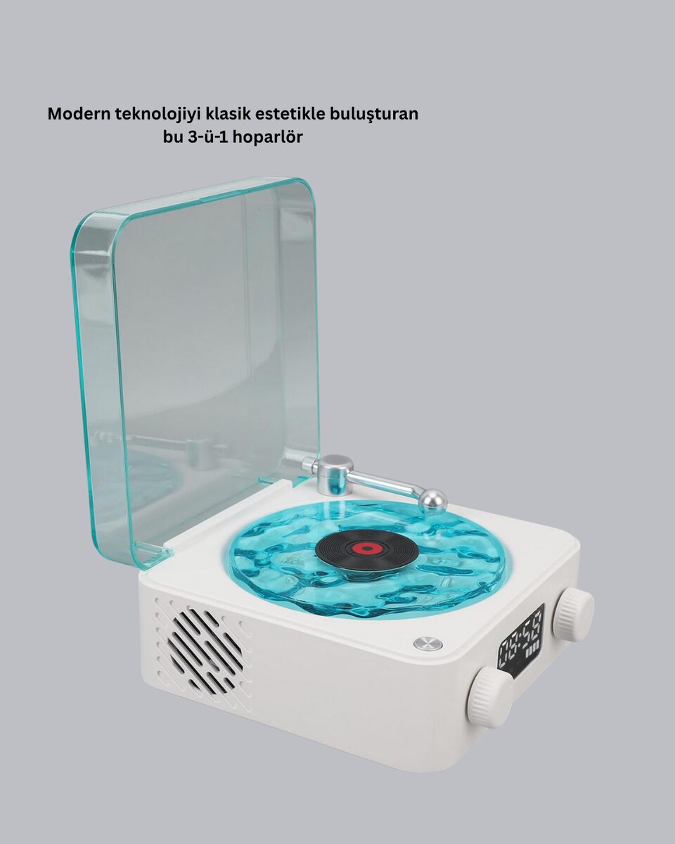 Bluetooth Hoparlörlü Gece Lambası Dijital Saat Ekranlı Su Dalgası Efektli Dekoratif 4 Bluetooth Hoparlörlü Gece Lambası Dijital Saat Ekranlı Su Dalgası Efektli Dekoratif - Görsel 4