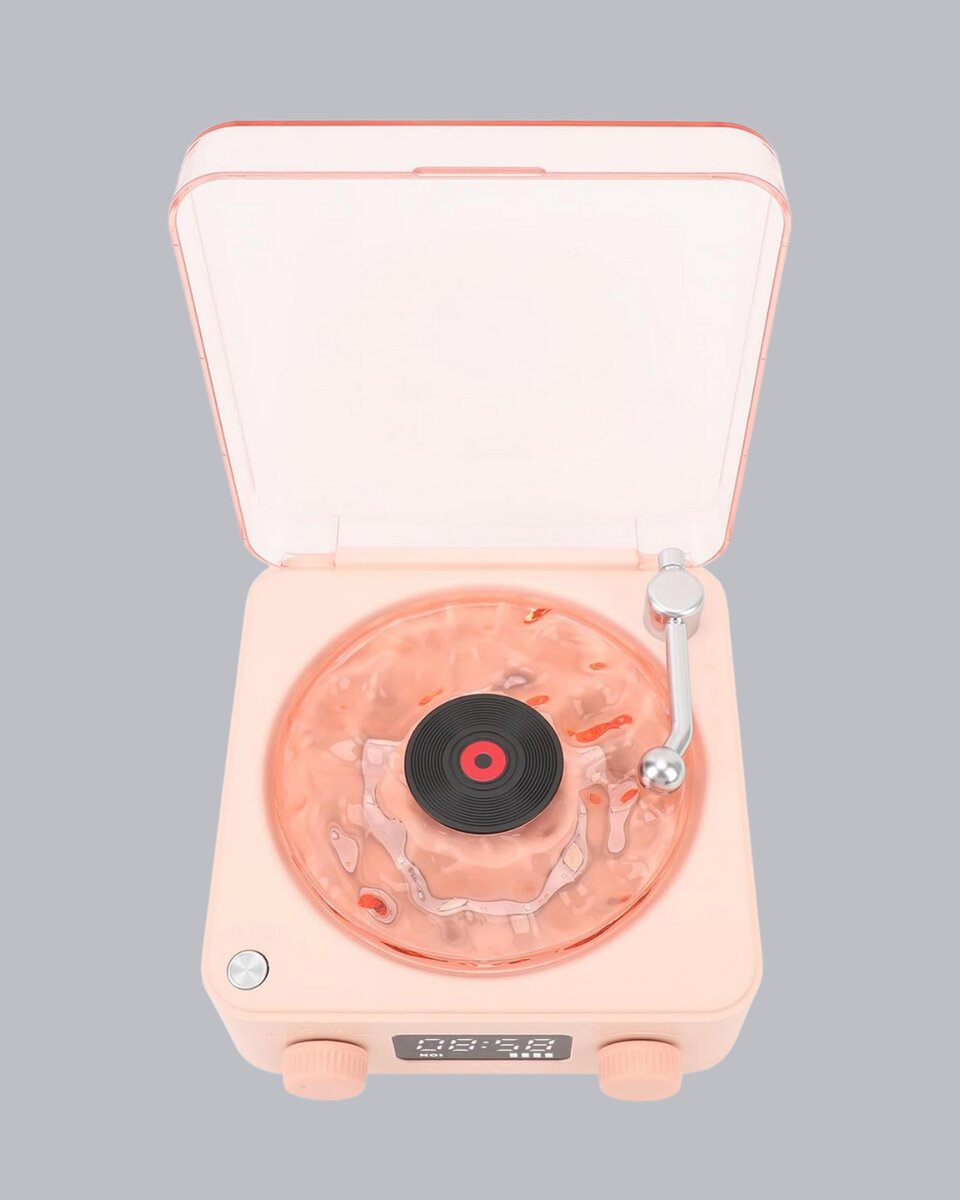 3-ü-1 Gece Işığı Bluetooth Hoparlör ve Dijital Saat Vintage Plak Çalar Tasarımlı 2 3-ü-1 Gece Işığı Bluetooth Hoparlör ve Dijital Saat Vintage Plak Çalar Tasarımlı - Görsel 2