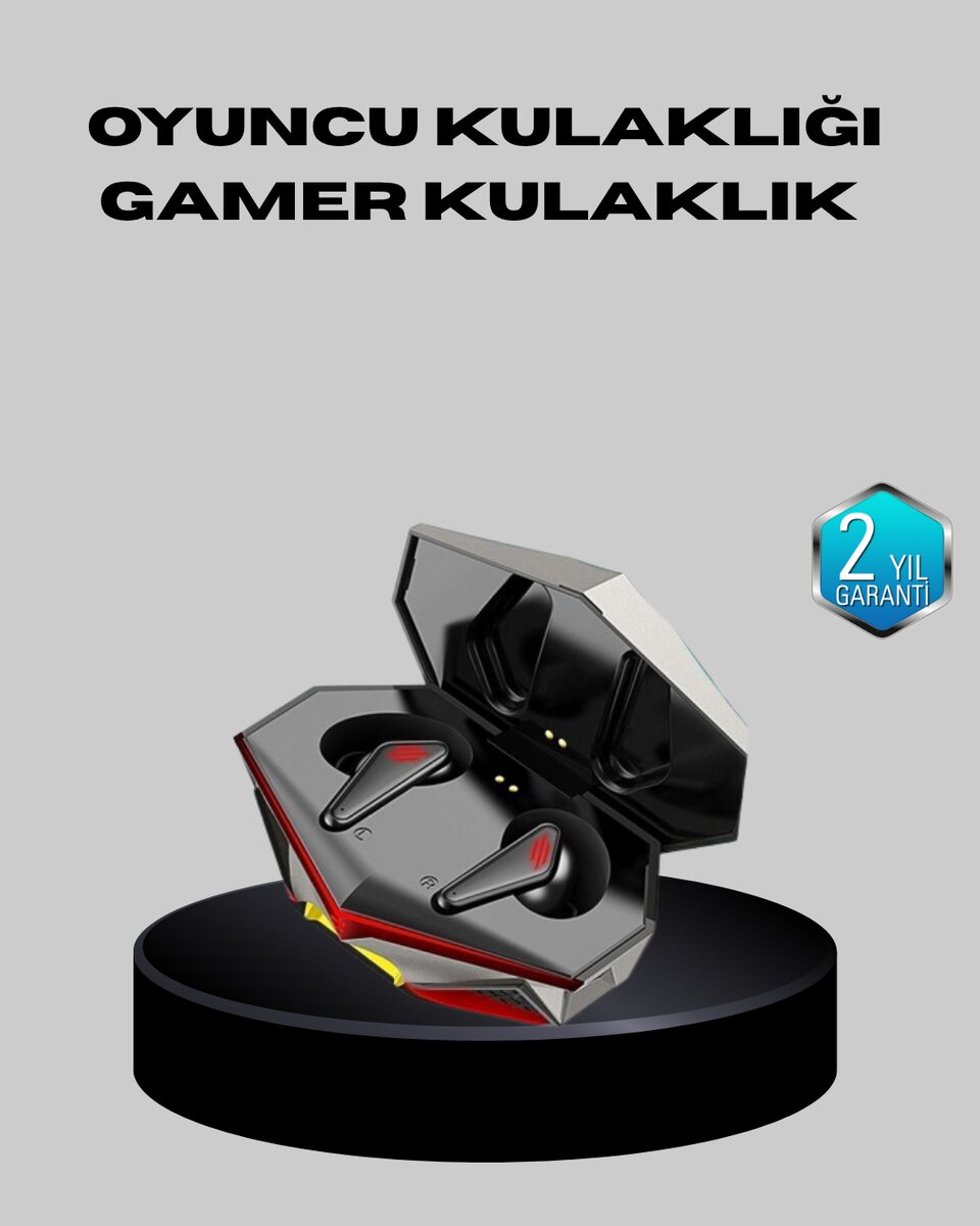 Bluetooth 5.0 Kablosuz Kulaklık LED Işıklı Silikonlu Tasarımlı 1 Bluetooth 5.0 Kablosuz Kulaklık LED Işıklı Silikonlu Tasarımlı