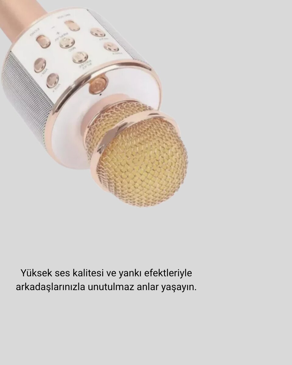 Bluetooth Karaoke Mikrofon Şarjlı Uzun Pil Ömürlü Çok Fonksiyonlu 2 Bluetooth Karaoke Mikrofon Şarjlı Uzun Pil Ömürlü Çok Fonksiyonlu - Görsel 2