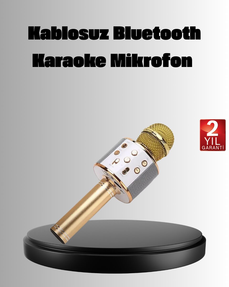 Kablosuz Karaoke Mikrofon USB AUX Destekli Parti ve Eğlence İçin 1 Kablosuz Karaoke Mikrofon USB AUX Destekli Parti ve Eğlence İçin
