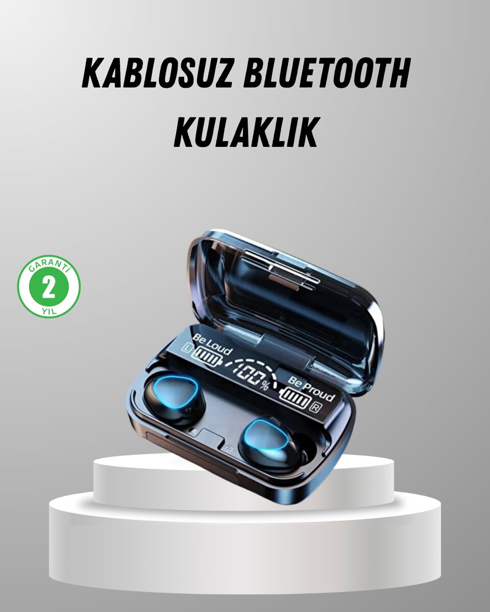 TWS Kablosuz Kulaklık Şarj Kutulu 20 Saat Kullanım Konforlu 1 TWS Kablosuz Kulaklık Şarj Kutulu 20 Saat Kullanım Konforlu