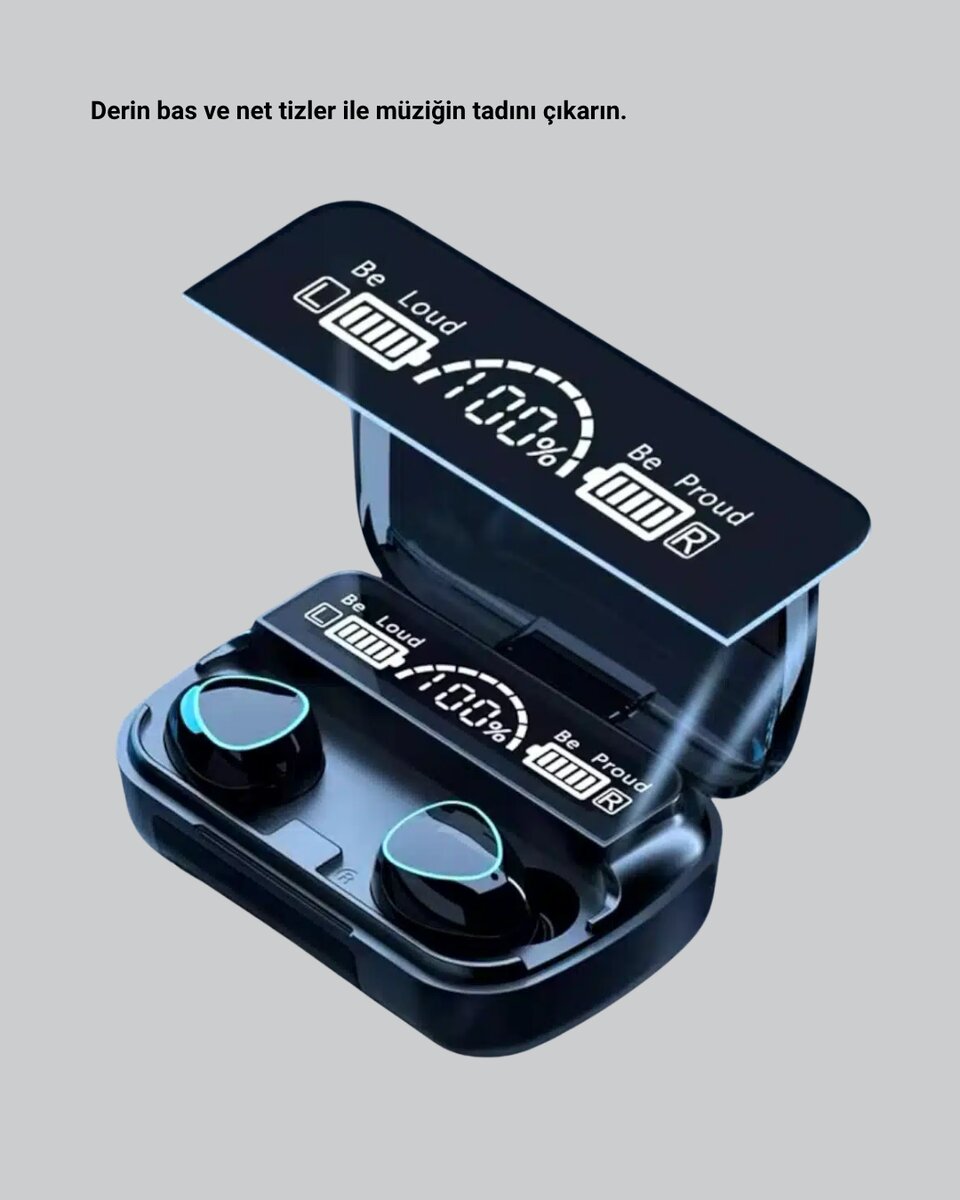 Kablosuz Bluetooth Kulaklık 5.1 Uzun Pil Ömrü Gürültü Engelleme 3 Kablosuz Bluetooth Kulaklık 5.1 Uzun Pil Ömrü Gürültü Engelleme - Görsel 3