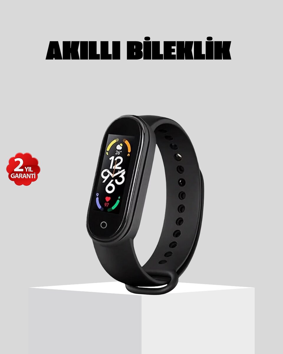 Bluetooth Akıllı Bileklik Spor Modlu Kalp Atış Takipli Uyku Analizli 1 Bluetooth Akıllı Bileklik Spor Modlu Kalp Atış Takipli Uyku Analizli