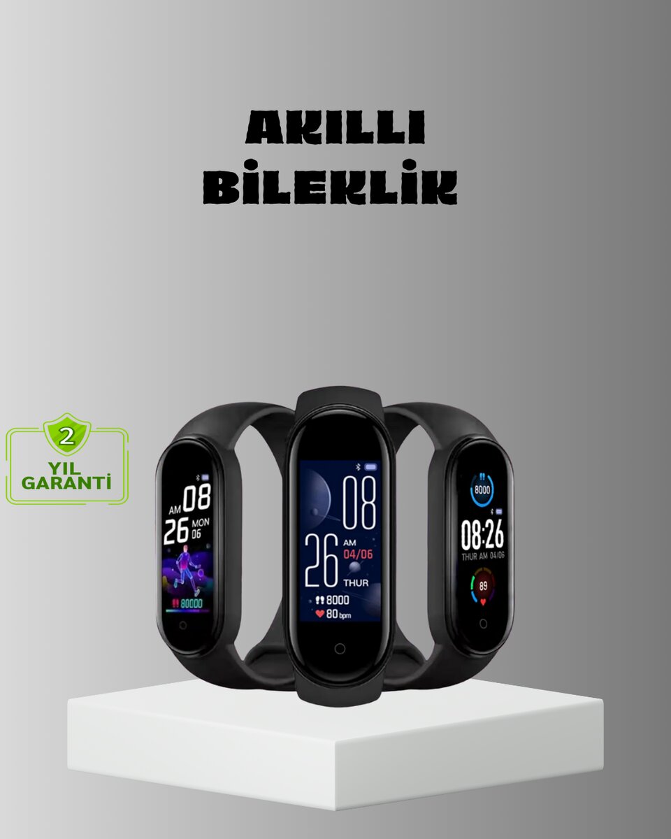 Akıllı Bileklik Adım Sayarlı Kalori Takipli Bildirim Uyumlu IP67 1 Akıllı Bileklik Adım Sayarlı Kalori Takipli Bildirim Uyumlu IP67