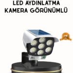 Güneş Paneliyle Şarj Olan Hareket Sensörlü Dış Mekan Güvenlik Lambası Ayarlanabilir