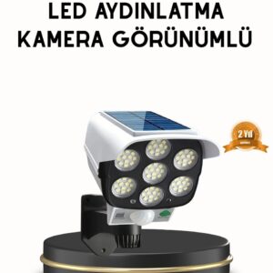 Güneş Paneliyle Şarj Olan Hareket Sensörlü Dış Mekan Güvenlik Lambası Ayarlanabilir