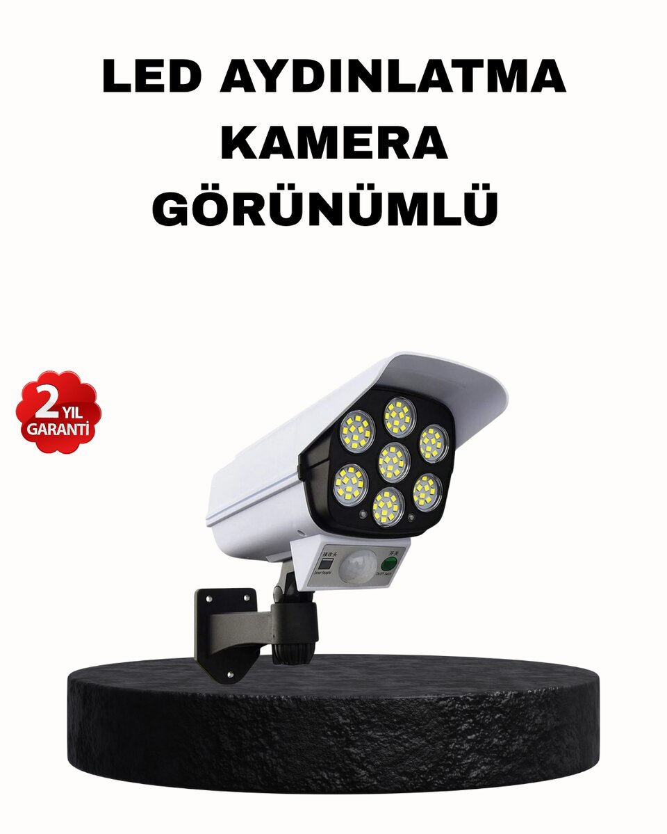 Güneş Enerjili Güvenlik Işığı Dış Mekan 5 Eksen Ayarlı ve PIR Hareket Sensörlü 1 Güneş Enerjili Güvenlik Işığı Dış Mekan 5 Eksen Ayarlı ve PIR Hareket Sensörlü