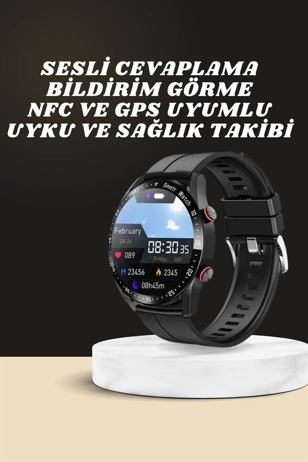 Akıllı Saat Amoled Ekran Metal Ve Deri Kordonlu Uyku ve Sağlık Takibi Titreşimli 1 Akıllı Saat Amoled Ekran Metal Ve Deri Kordonlu Uyku ve Sağlık Takibi Titreşimli
