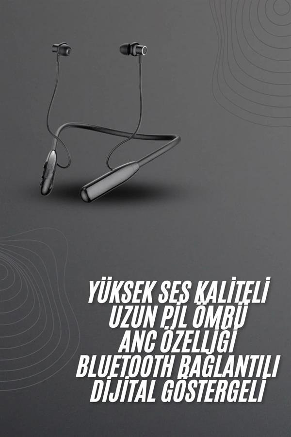 100 Saat Bluetooth Kulaklık Dijital Göstergeli ANC Özelliği Kablolu 1 100 Saat Bluetooth Kulaklık Dijital Göstergeli ANC Özelliği Kablolu