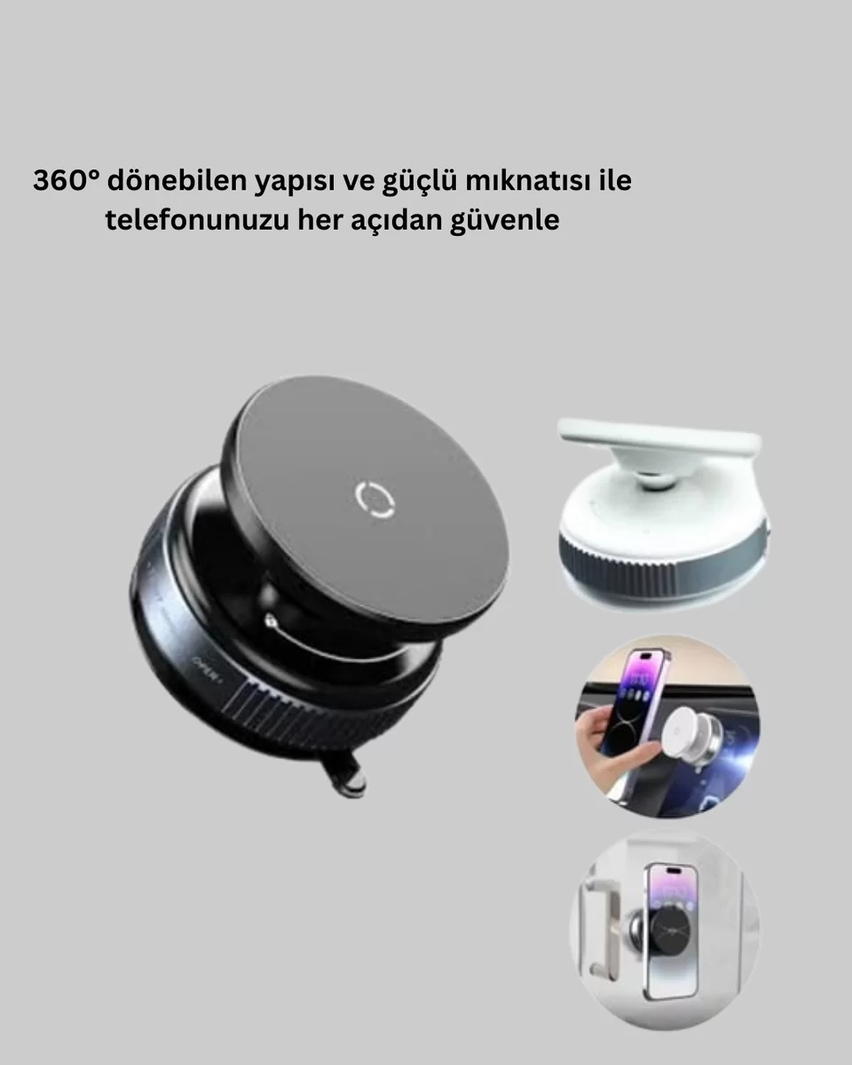 Vakumlu Manyetik Araç İçi Telefon Standı 2 Vakumlu Manyetik Araç İçi Telefon Standı - Görsel 2