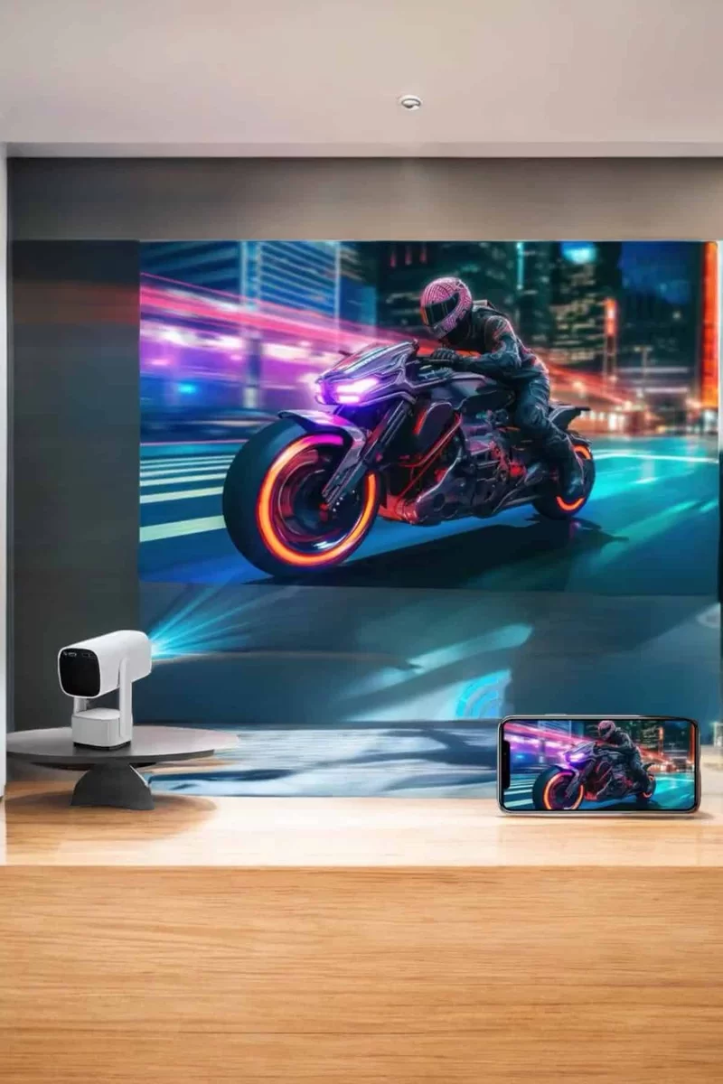 Akıllı Projeksiyon Powerbankli Taşınabilir Sinema Projektörü 4k HD Kaliteli 2 Akıllı Projeksiyon Powerbankli Taşınabilir Sinema Projektörü 4k HD Kaliteli - Görsel 2