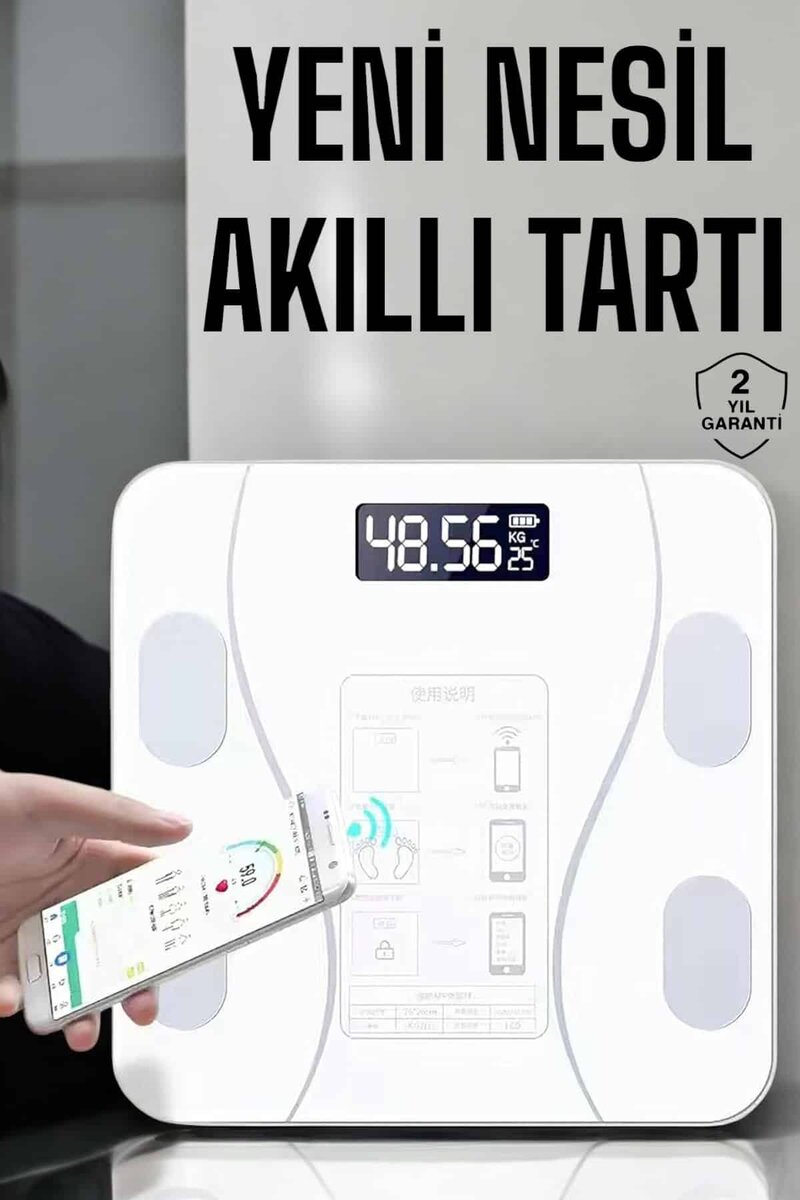 Tartı Baskül Dijital Elektronik Tartı Vücut Analiz Wifi Akıllı Yağ Ölçer 1 Tartı Baskül Dijital Elektronik Tartı Vücut Analiz Wifi Akıllı Yağ Ölçer