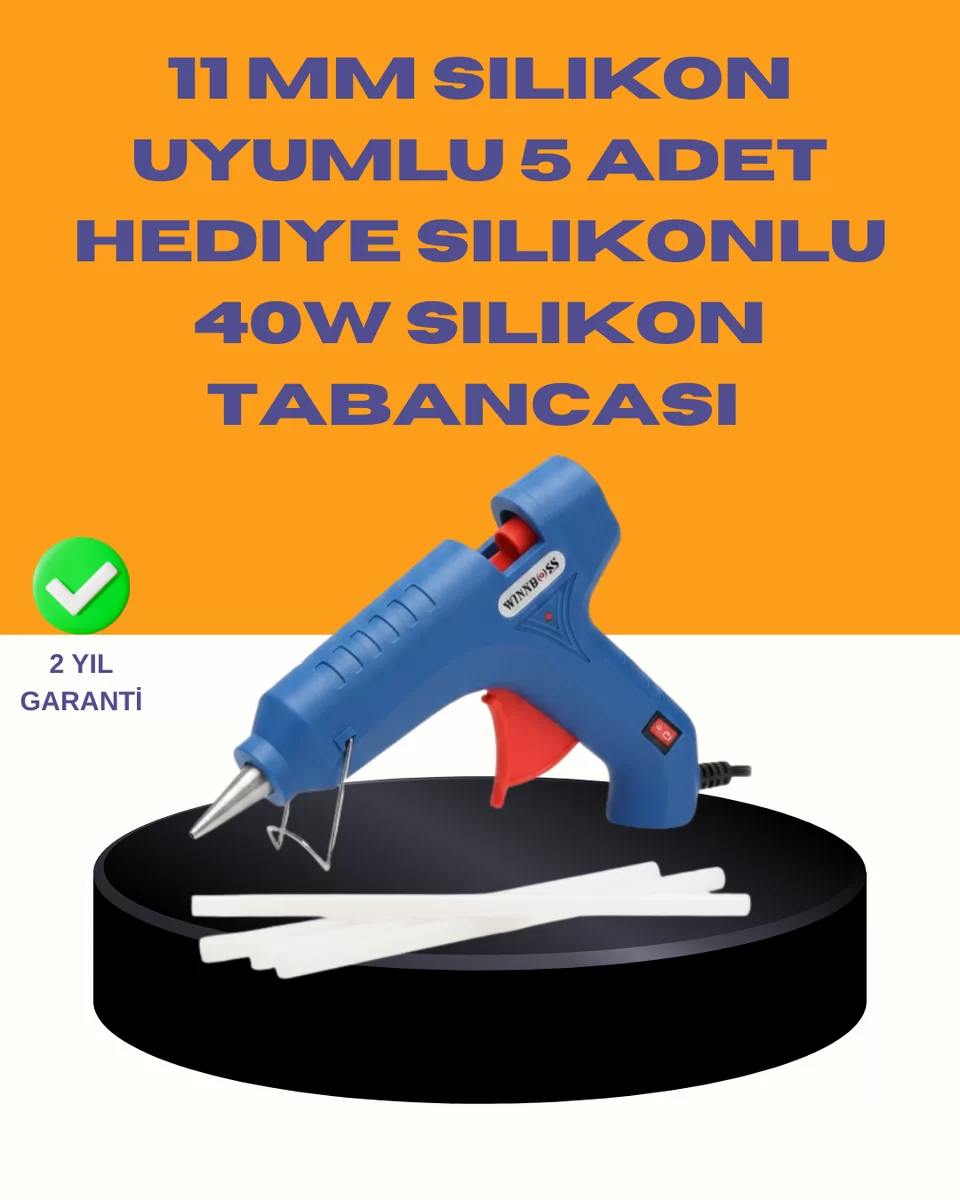 40W Sıcak Mum Silikon Tabancası 5 Silikon Hediyeli Hızlı Yapıştırma 1 40W Sıcak Mum Silikon Tabancası 5 Silikon Hediyeli Hızlı Yapıştırma