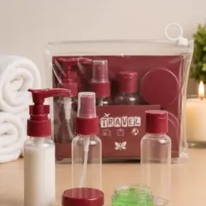 Taşınabilir 5 Parça Seyahat Şişe Seti Sızdırmaz Kozmetik Dolum Kabı