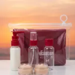 5 Parça Kozmetik Dolum Şişesi Seti Seyahat Tipi Sızdırmaz Bakım Kabı