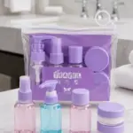 Şeffaf Seyahat Dolum Şişesi Seti 5 Parça Kozmetik Organizer