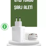 67 Watt Turbo Şarj Cihazı Redmi Note 10 11 12 Uyumlu