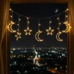 LED Işıklı Ay Yıldız Ramazan Dekoru İç Mekan Süsleme Aydınlatması