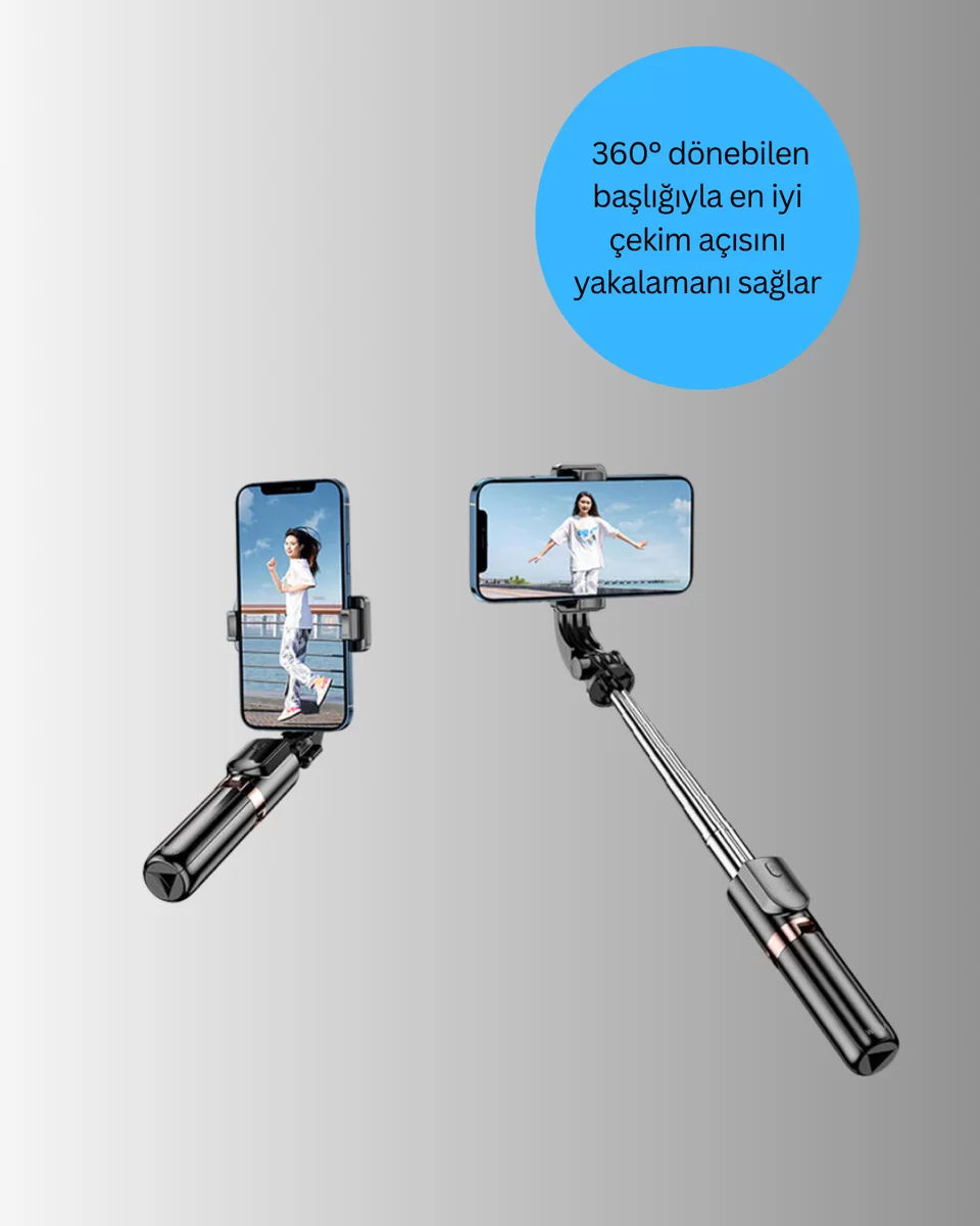 Bluetooth Selfie Çubuğu – Katlanabilir Uzaktan Kumandalı 3 Bluetooth Selfie Çubuğu – Katlanabilir Uzaktan Kumandalı - Görsel 3