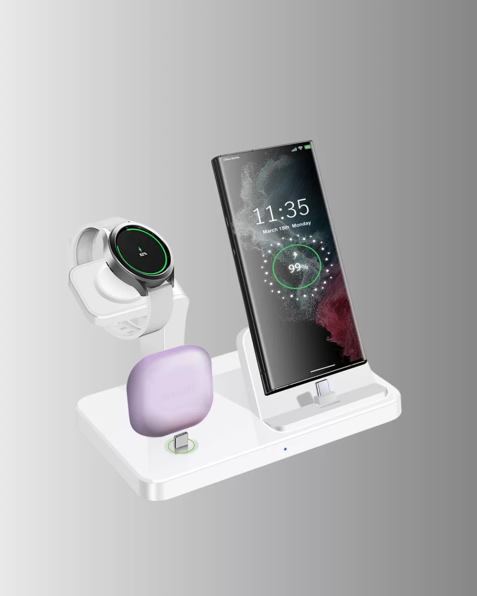 Kablosuz Şarj İstasyonu 4’ü 1 Arada iPhone Watch ve AirPods Uyumlu 2 Kablosuz Şarj İstasyonu 4’ü 1 Arada iPhone Watch ve AirPods Uyumlu - Görsel 2