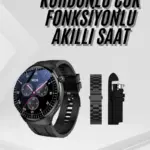 Amoled Ekran Metal Deri Silikon Kordonlu Uyku ve Sağlık Takibi
