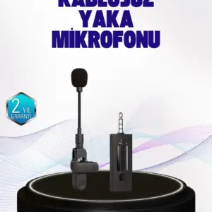 360 Derece Ses Algılamalı Type C Şarjlı Yaka Mikrofonu