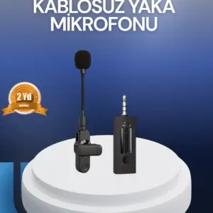 Profesyonel Ses Kayıt İçin Kablosuz Mini Yaka Mikrofonu