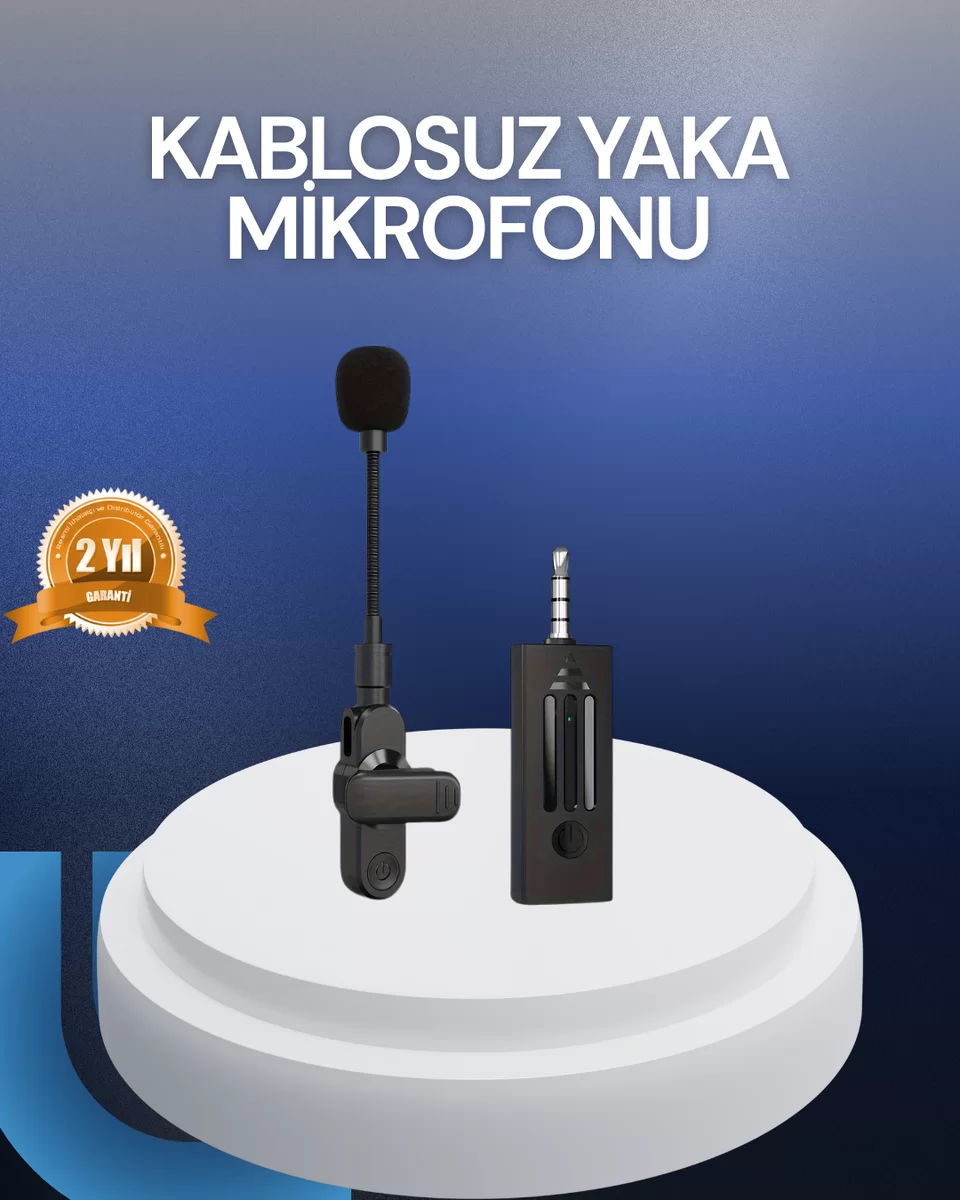 Profesyonel Ses Kayıt İçin Kablosuz Mini Yaka Mikrofonu 1 Profesyonel Ses Kayıt İçin Kablosuz Mini Yaka Mikrofonu