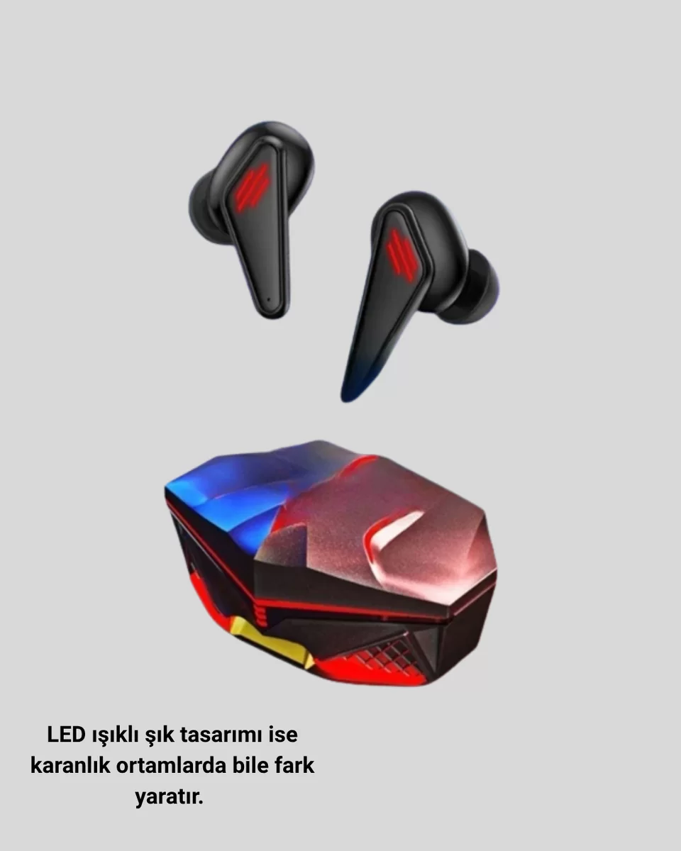 Kablosuz Bluetooth Kulaklık Düşük Gecikmeli 3D Ses ve LED Işıklı Tasarım 4 Kablosuz Bluetooth Kulaklık Düşük Gecikmeli 3D Ses ve LED Işıklı Tasarım - Görsel 4
