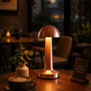 LED Mantar Masa Lambası 3 Kademe Dokunmatik USB Destekli Tasarım