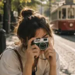 Retro Tasarımlı 1080P HD Mini Dijital Kamera IPS Ekranlı Taşınabilir Kamera