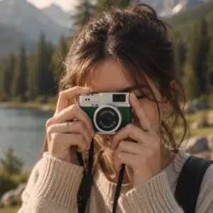 1080P HD Mini Kamera IPS Ekranlı 4K Lens Destekli Taşınabilir Dijital Kamera