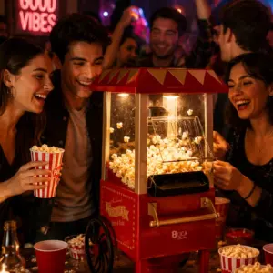 Yağsız Popcorn Makinesi Hızlı Sıcak Hava Mısır Patlatıcı Ev Tipi Kullanım