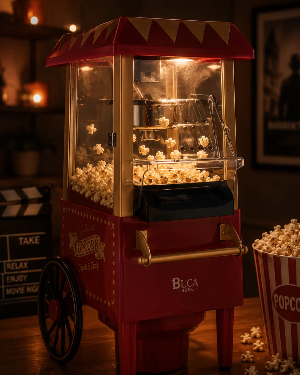 Yağsız Mısır Patlatma Makinesi Sıcak Hava Popcorn Makinesi Nostaljik Tasarım 1 Yağsız Mısır Patlatma Makinesi Sıcak Hava Popcorn Makinesi Nostaljik Tasarım