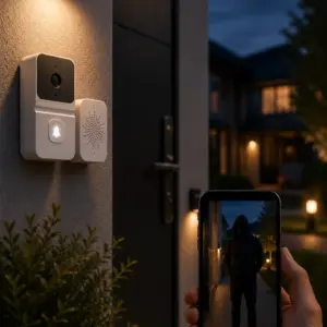WiFi Akıllı Kapı Zili Gece Görüşlü Kameralı Kablosuz Güvenlik Sistemi