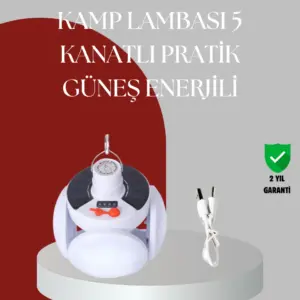 360 Derece Katlanabilir Solar LED Aydınlatma Çadır Lambası