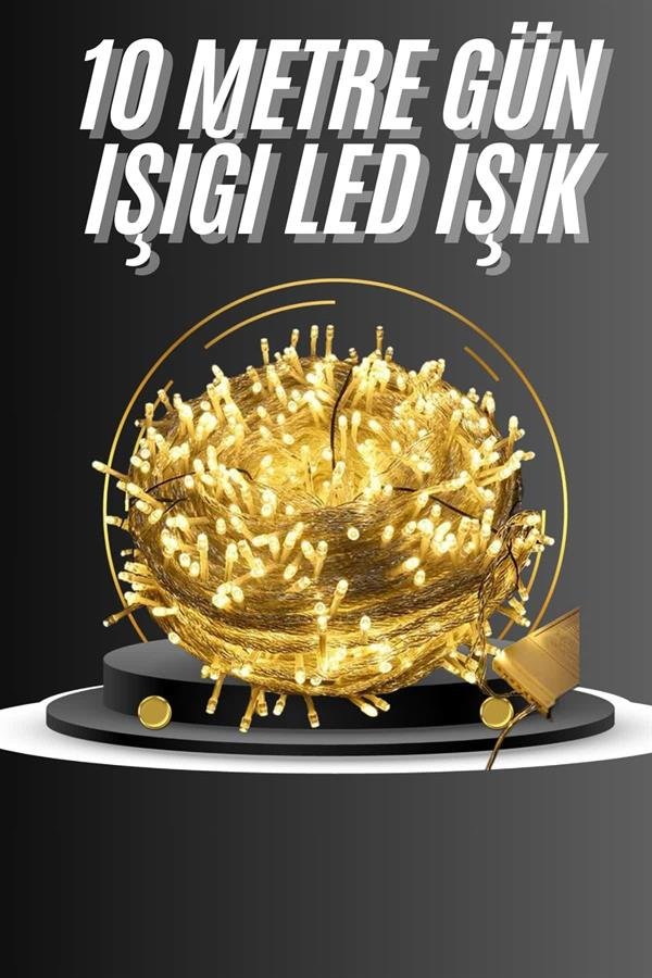10 Metre Günışığı Led Işık Fişli Dekoratif Sarı Ton Aydınlatma 3 Modlu Led Şerit 2 10 Metre Günışığı Led Işık Fişli Dekoratif Sarı Ton Aydınlatma 3 Modlu Led Şerit - Görsel 2